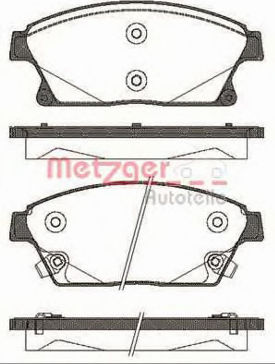 Metzger 1431.02 - Тормозные колодки, дисковые, комплект autodnr.net