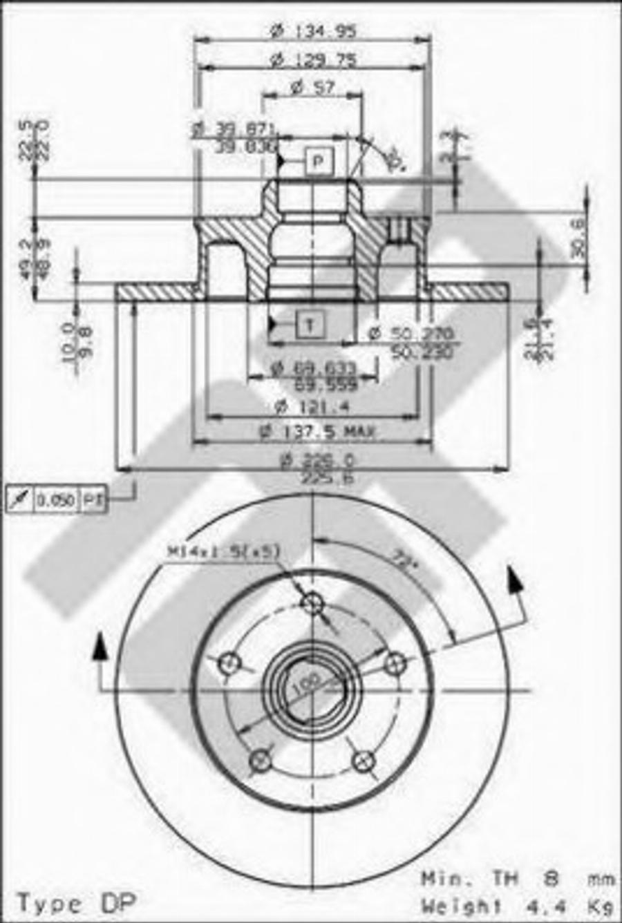 Metzger 14351 - Тормозной диск autodnr.net