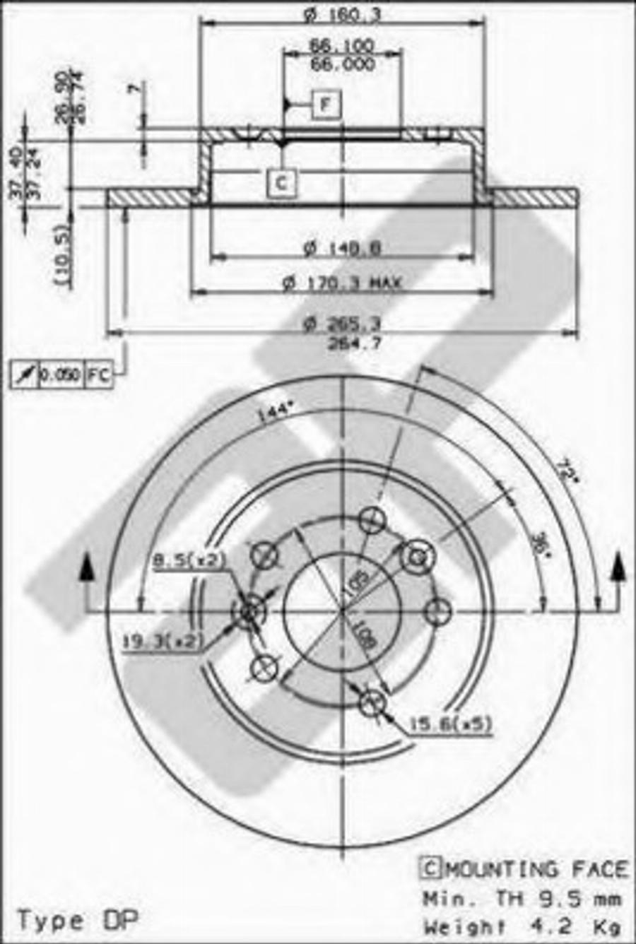 Metzger 14415 - Тормозные колодки, дисковые, комплект avtokuzovplus.com.ua