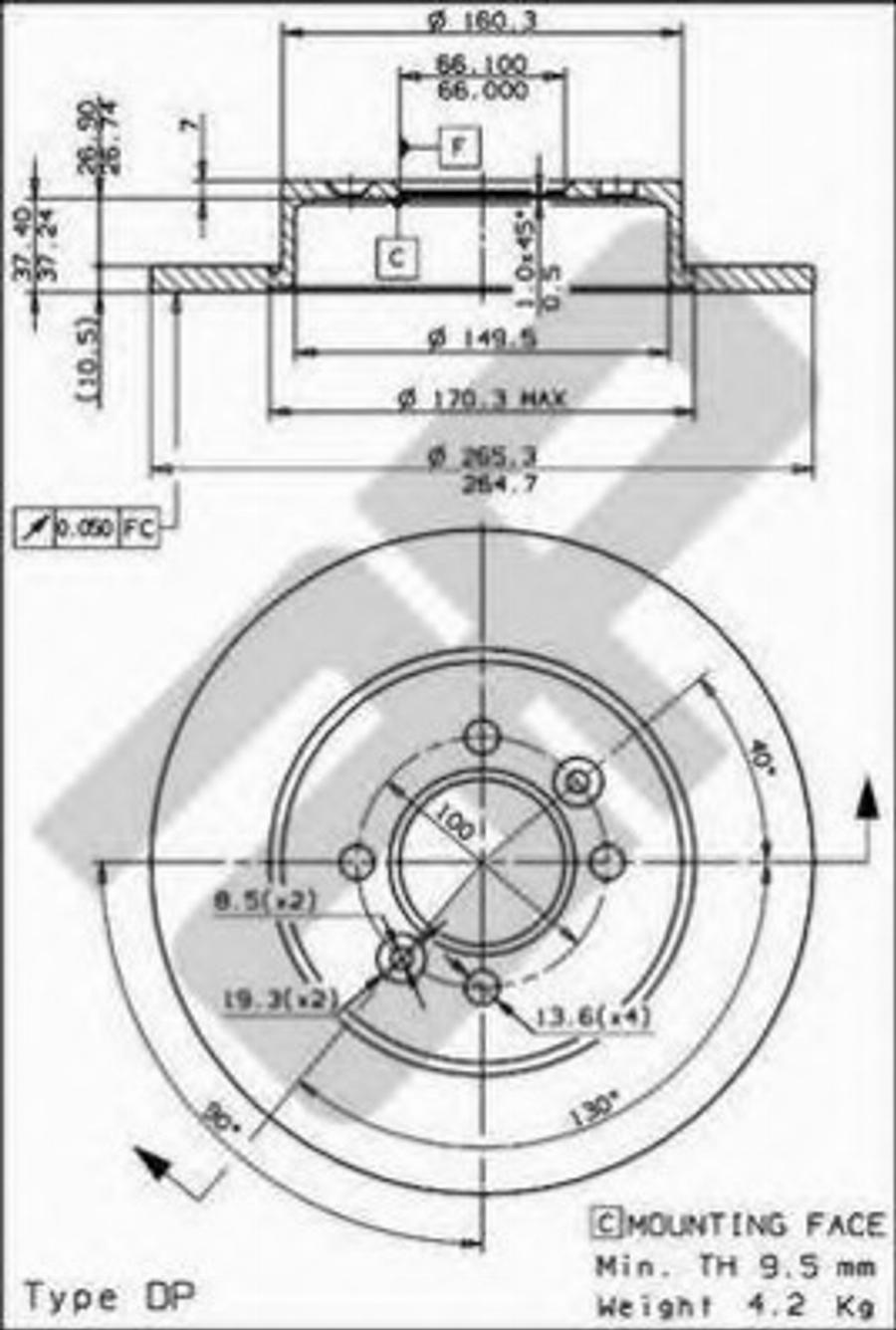 Metzger 14416 - Тормозной диск avtokuzovplus.com.ua