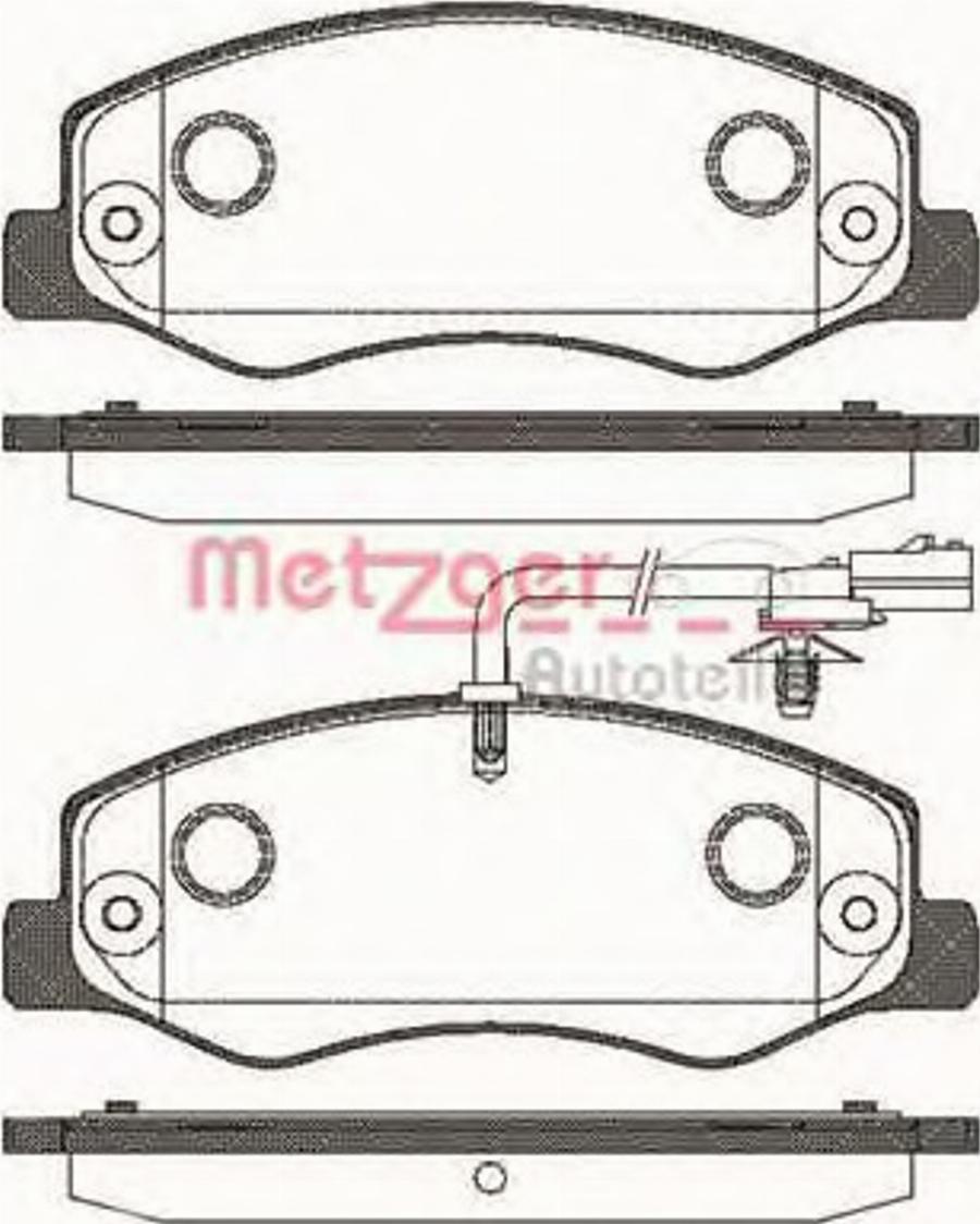 Metzger 144201 - Тормозные колодки, дисковые, комплект avtokuzovplus.com.ua