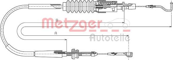 Metzger 14.4305 - Тросик газу autocars.com.ua