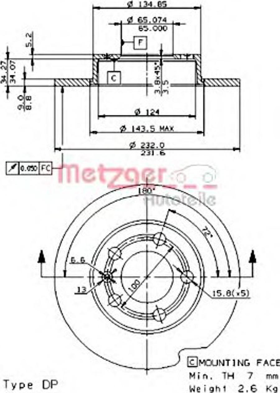 Metzger 14699V - Тормозной диск autodnr.net