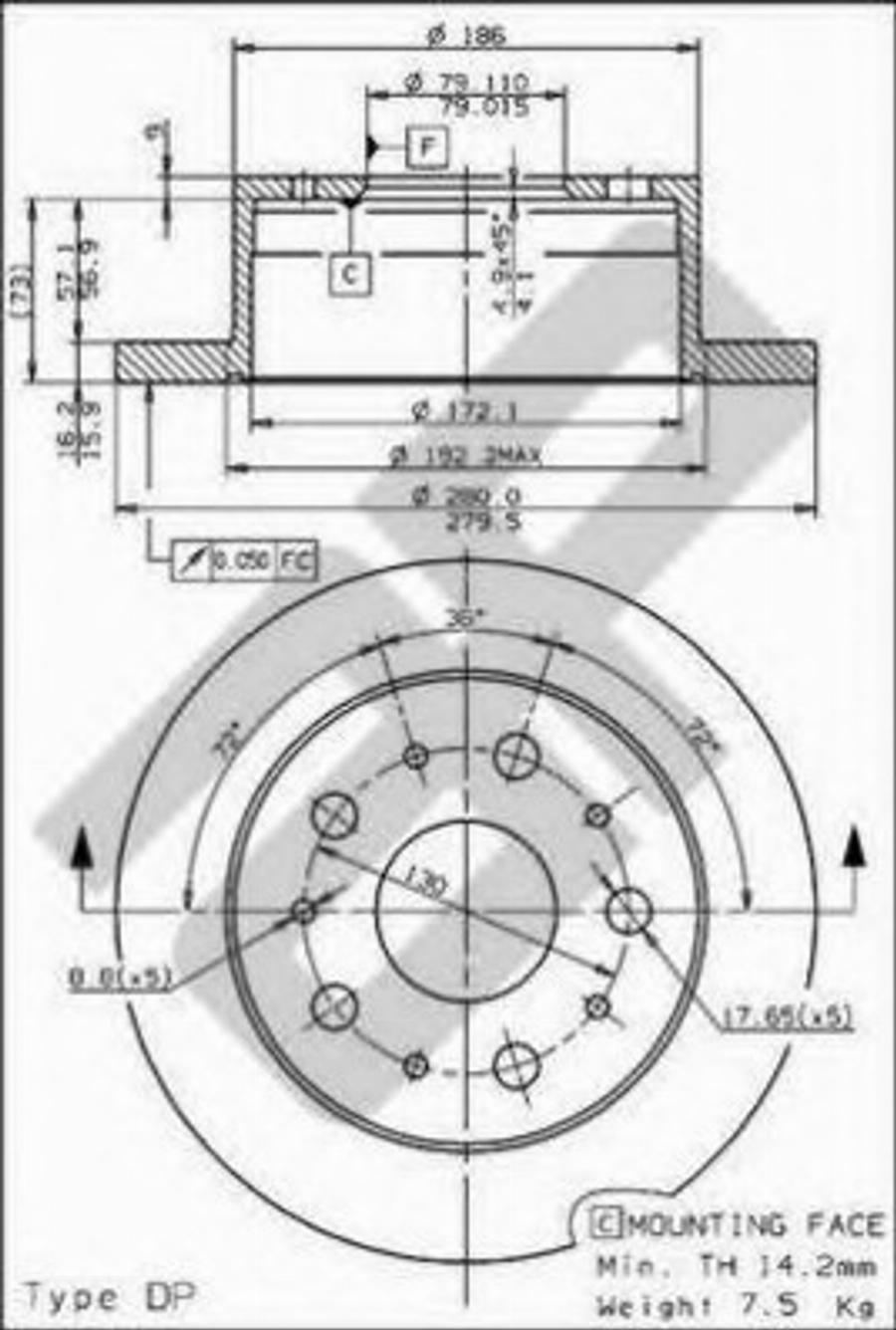 Metzger 14808 - Тормозной диск autodnr.net