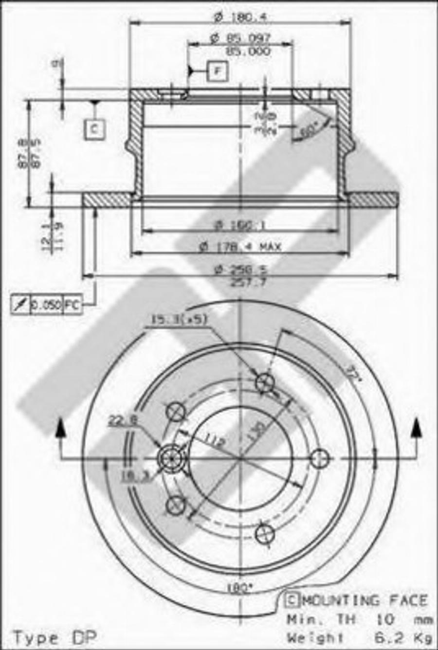 Metzger 14811 - Тормозной диск avtokuzovplus.com.ua