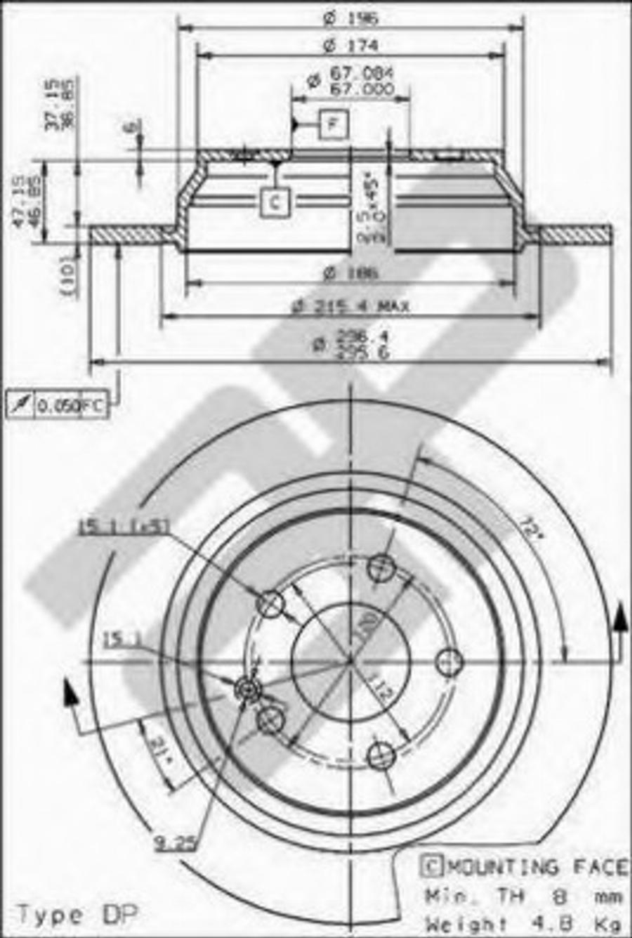 Metzger 14835 - Гальмівний диск autocars.com.ua