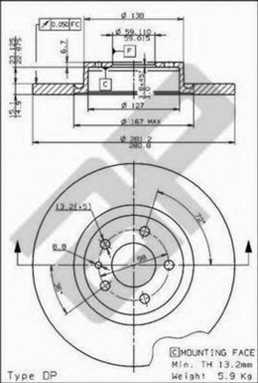 Metzger 15368 - Тормозной диск avtokuzovplus.com.ua