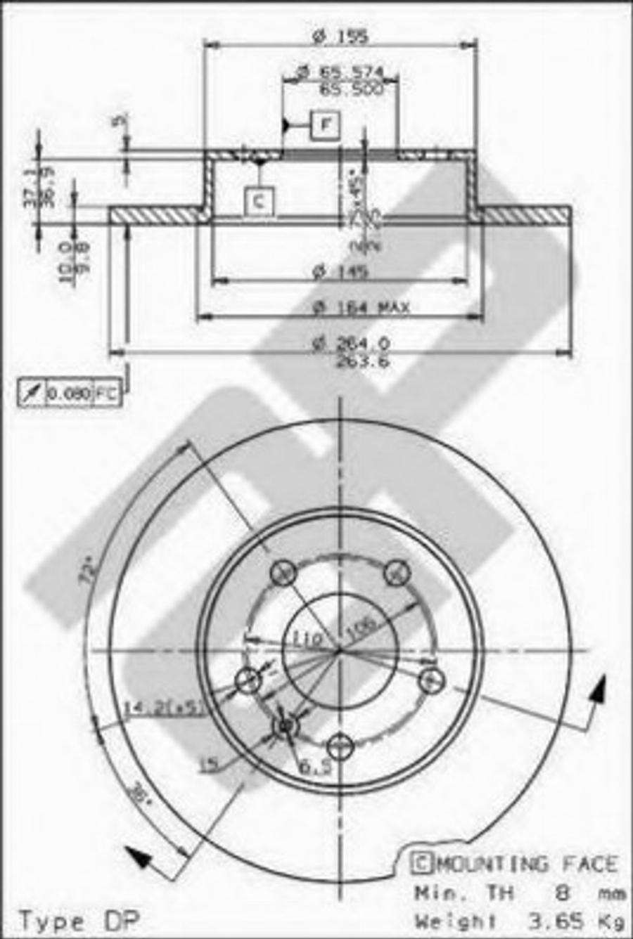 Metzger 15373 - Тормозной диск autodnr.net