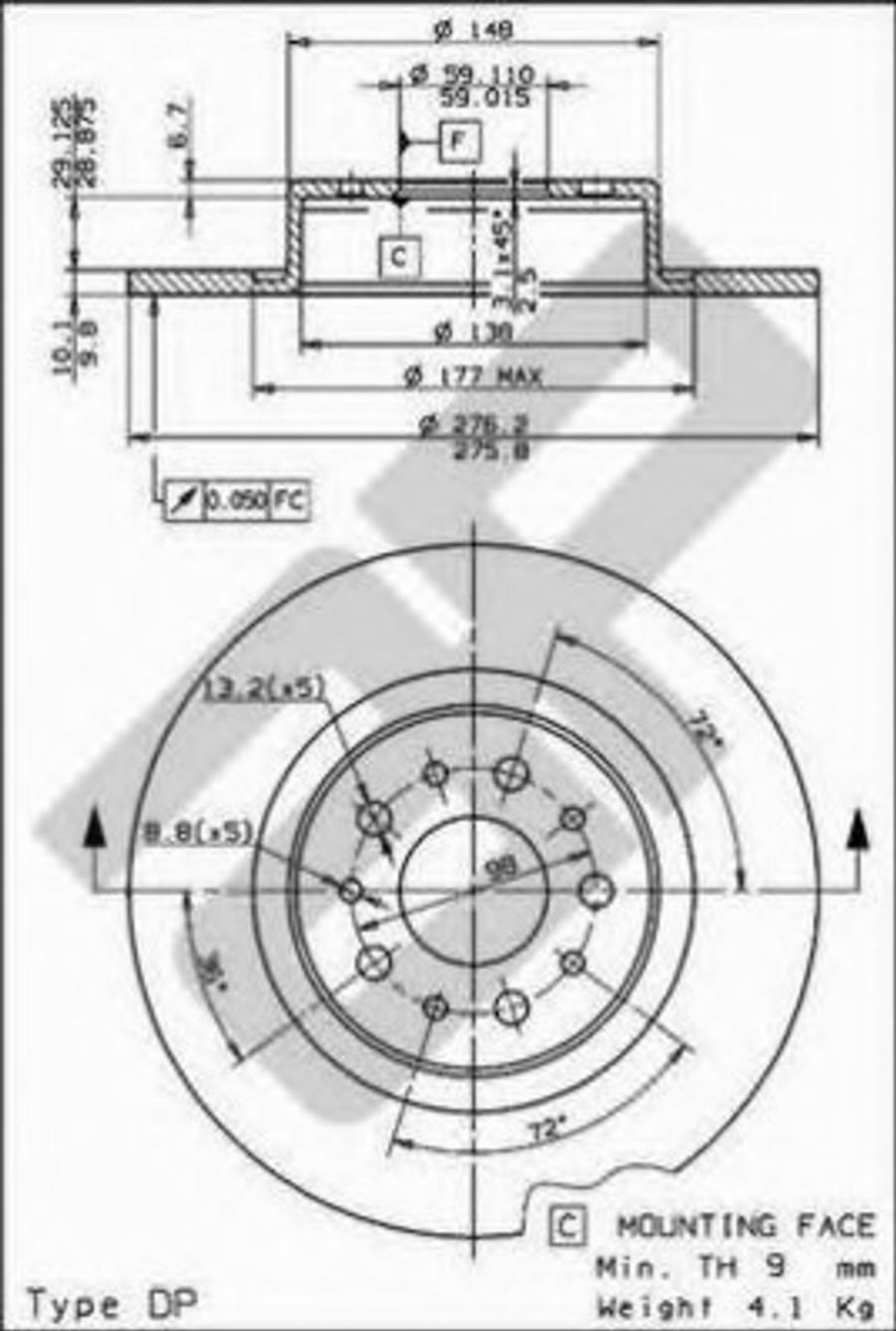 Metzger 15388V - Гальмівний диск autocars.com.ua