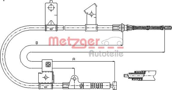 Metzger 17.0001 - Трос, гальмівна система autocars.com.ua