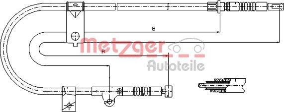 Metzger 17.0003 - Трос, гальмівна система autocars.com.ua