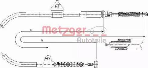 Metzger 17.0203 - Тросик, cтояночный тормоз avtokuzovplus.com.ua