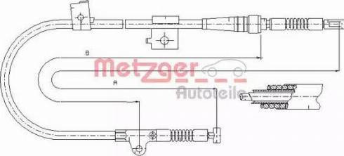 Metzger 17.0216 - Трос, гальмівна система autocars.com.ua