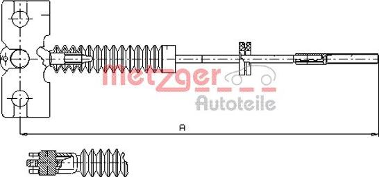 Metzger 17.0221 - Трос, гальмівна система autocars.com.ua