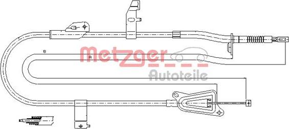 Metzger 17.0246 - Тросик, cтояночный тормоз avtokuzovplus.com.ua