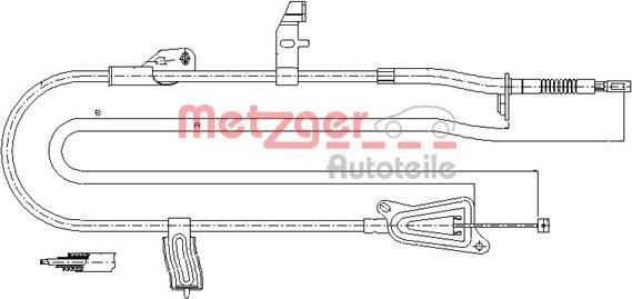 Metzger 17.0247 - Трос, гальмівна система autocars.com.ua