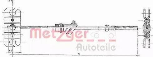 Metzger 17.0581 - Тросик, cтояночный тормоз autodnr.net