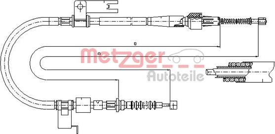 Metzger 17.0589 - Трос, гальмівна система autocars.com.ua