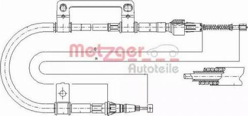 Metzger 17.0591 - Трос, гальмівна система autocars.com.ua