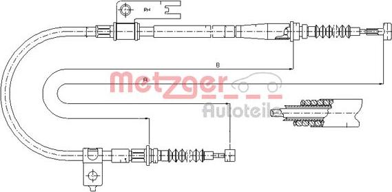 Metzger 17.0595 - Трос, гальмівна система autocars.com.ua