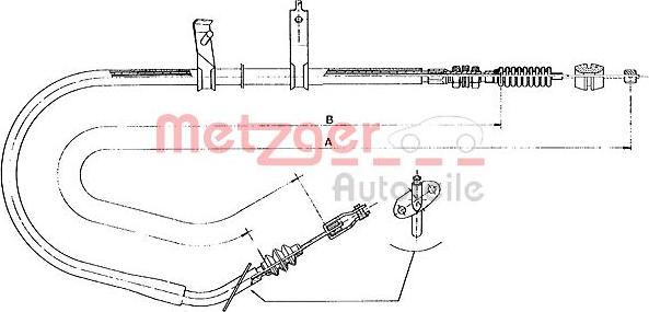 Metzger 17.067 - Трос, гальмівна система autocars.com.ua