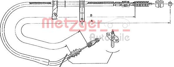 Metzger 17.068 - Трос, гальмівна система autocars.com.ua