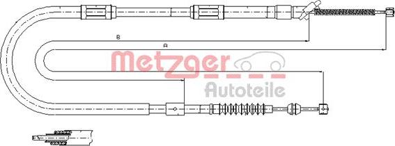 Metzger 17.1042 - Трос, гальмівна система autocars.com.ua