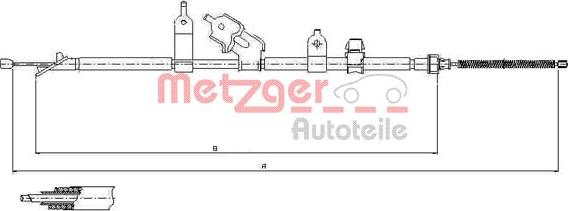 Metzger 17.1081 - Трос, гальмівна система autocars.com.ua