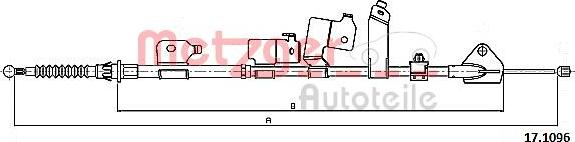 Metzger 17.1096 - Трос, гальмівна система autocars.com.ua