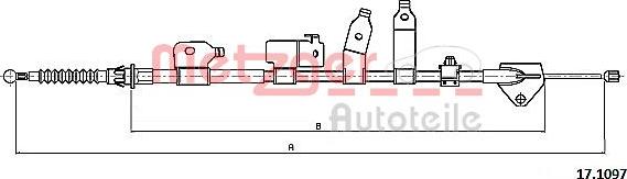 Metzger 17.1097 - Трос, гальмівна система autocars.com.ua