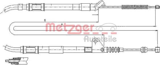 Metzger 17.1416 - Трос, гальмівна система autocars.com.ua