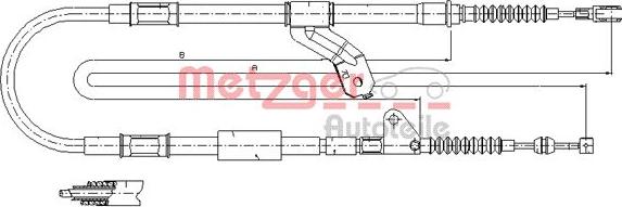 Metzger 17.1419 - Трос, гальмівна система autocars.com.ua