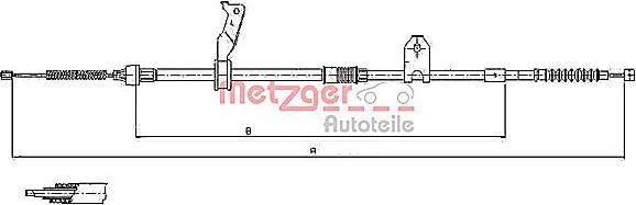 Metzger 17.1480 - Тросик, cтояночный тормоз avtokuzovplus.com.ua