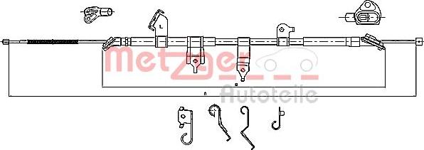 Metzger 17.1566 - Трос, гальмівна система autocars.com.ua