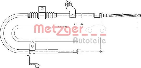 Metzger 17.2290 - Тросик, cтояночный тормоз autodnr.net