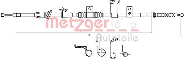 Metzger 17.2300 - Трос, гальмівна система autocars.com.ua