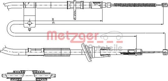 Metzger 17.2511 - Трос, гальмівна система autocars.com.ua