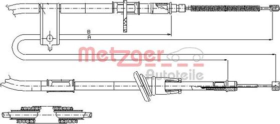 Metzger 17.2512 - Трос, гальмівна система autocars.com.ua