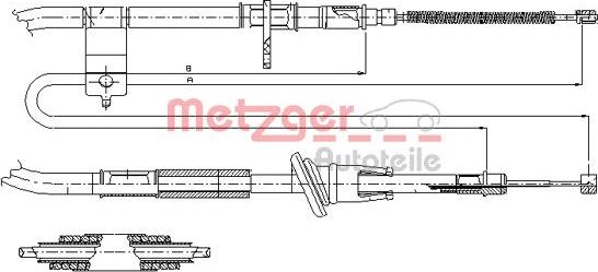 Metzger 17.2518 - Трос, гальмівна система autocars.com.ua