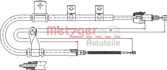 Metzger 17.2561 - Трос, гальмівна система autocars.com.ua