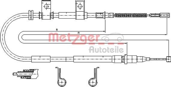 Metzger 17.3502 - Трос, гальмівна система autocars.com.ua