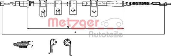 Metzger 17.3503 - Трос, гальмівна система autocars.com.ua