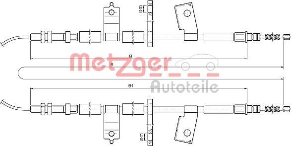 Metzger 17.3513 - Трос, гальмівна система autocars.com.ua