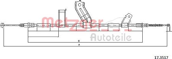 Metzger 17.3517 - Трос, гальмівна система autocars.com.ua