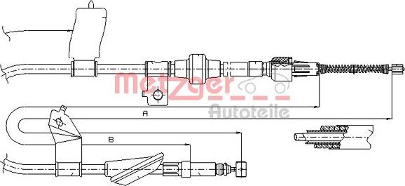 Metzger 17.4014 - Трос, гальмівна система autocars.com.ua