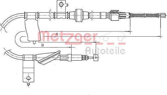 Metzger 17.4015 - Трос, гальмівна система autocars.com.ua