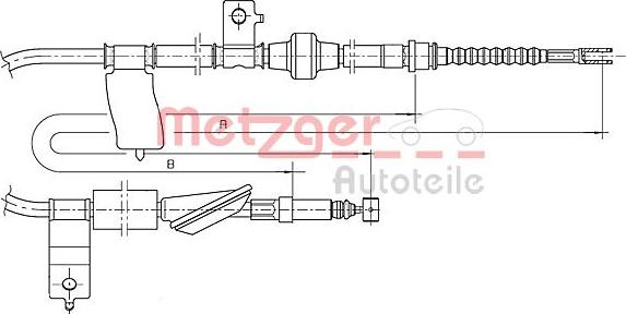 Metzger 17.4017 - Трос, гальмівна система autocars.com.ua