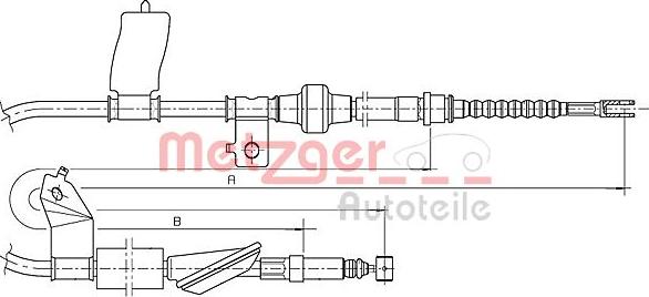 Metzger 17.4018 - Трос, гальмівна система autocars.com.ua