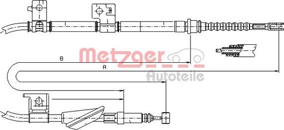 Metzger 17.4034 - Трос, гальмівна система autocars.com.ua