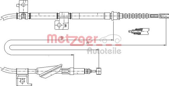 Metzger 17.4035 - Трос, гальмівна система autocars.com.ua